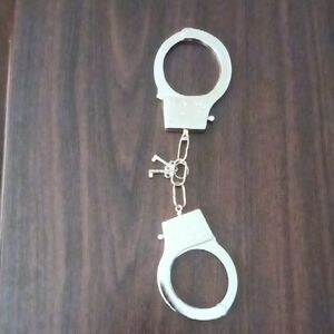 Kids Silver Handcuff Costume Accessory
